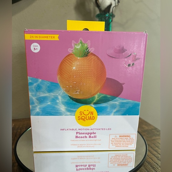 Sun Squad | Other | Sun Squad Pineapple Lightup Inflatable Beach Ball ...